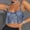 Blue, variant on Female Tank Tops for Women Pack White Tank Tops for Women 2025 Plus Size Women Contrast Lace Trim Crop Tank Top Sexy Vintage Spaghetti Strap Camisole Summer Streetwear S
