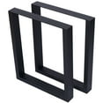 Set of 2 Wide Metal Square Table Legs 28X 35” Heavy Duty Steel Desk