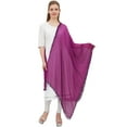 thumbnail image 5 of Phagun Indian Women Chiffon Dupatta Neck Wrap Long Stole Scarves Chunni-Plum, 5 of 5