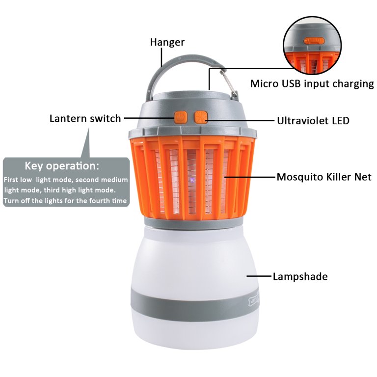 1TAC 1TAC zapper Mosquito Zapper Lantern 180-Lumen LED Camping