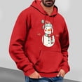 thumbnail image 2 of GuangCheng Hooded,Chirstmas,Sweatshirts for Men,Snowman Printed,Drawstring,Drop Shoulder,Thick,Warm Coats,Long Sleeve,Pullover,Hoodies, 2 of 5