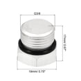 thumbnail image 2 of Uxcell G3/8 Male Thread Aluminum Hex Head Pipe Plug Cap Fitting Connector, Silver, 2 of 5