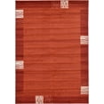 thumbnail image 1 of Unique Loom Tapis de Transition Contemporain Del Mar, 7' x 10', Rouge Rouille/terre Cuite, 1 of 1