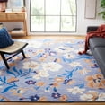 thumbnail image 2 of SAFAVIEH Jardin Ruadhan Floral Wool Area Rug, Blue/Ivory, 8' x 10', 2 of 8