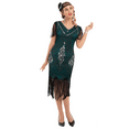 thumbnail image 3 of PrettyGuide Women's 1920s Dress Sequin Art Deco Flapper Dress with Sleeve, 3 of 7