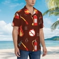 thumbnail image 5 of Kll Men'S Hawaiian Shirt Short Sleeve Button Down Beach Shirts-Fire Extinguisher, 5 of 8