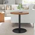 thumbnail image 2 of Coffee Sofa Side Table, Black Oak, Wood, Round, Living Kitchen Cafe Bistro Hospitality Restaurant, Modern Contemporary HB36392, 2 of 9