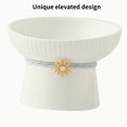 thumbnail image 4 of Ceramic Raised Cat Bowls for Cat Dog Elevated Cat Dishes Drinking Bowl Non Spillage Portable Container Water Dispenser Feeding Station Pet Feeder, 4 of 8