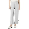 thumbnail image 1 of YFELWZ Womens Plus Size Loose Solid Color Linen Casual Pants With Elastic Waist Pockets White XXL, 1 of 6