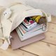 thumbnail image 3 of Bolso de mano grande de lona para mujer, bolso de hombro ajustable, bolso informal, 1 pieza, blanco, 3 of 5
