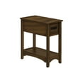 thumbnail image 2 of Accent Table, End, Side Table, Nightstand, 2 Tier, Narrow, Storage Drawer, Brown Veneer, Transitional, 2 of 10
