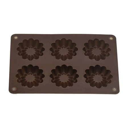 

6 Cavity DIY Craft Party Baking Cake Chocolate Cookie Fondant Flower Shape