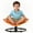 Orange, variant on TTFP Sensory Swivel Chair for Autistic Kids 3-10, 360 Degree Spinning, Red (Set of 1)