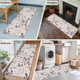 thumbnail image 5 of Purple Pink Botanical 2'x6' Runner Rugs for Hallway Kitchen Bedside Non Slip, Rustic Country Spring Floral Summer Leaf Entryway Rug Runners with Rubber Backing, Long Carpet Runner for Laundry Room, 5 of 8
