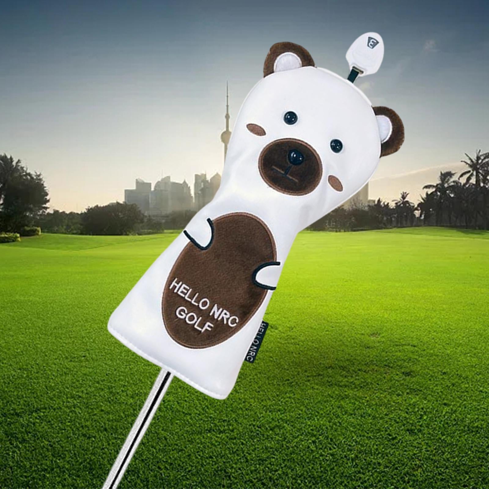 funtasica Golf Club wood top Cover Brown Resistant PU Leather Headcover Golf Driver Hybrid Cover , FW
