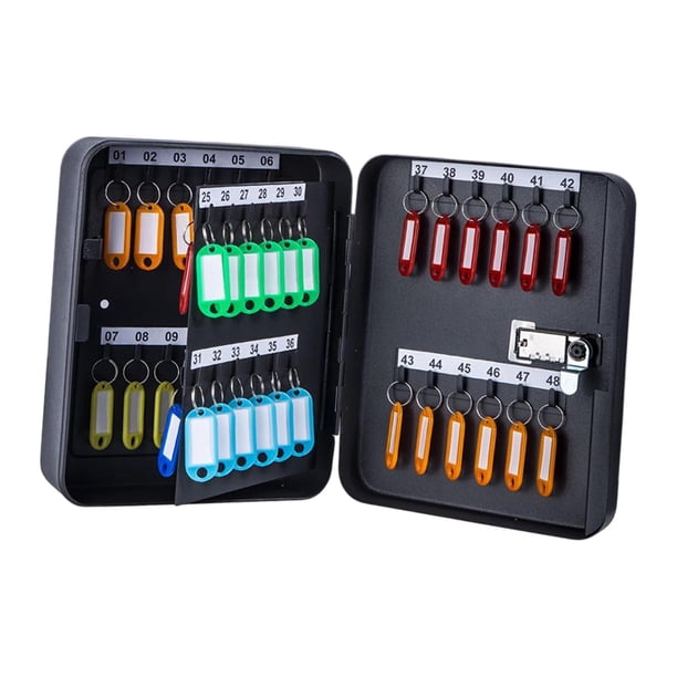 Caja de seguridad para llaves con código, práctica caja de llaves de pared multiusos 48 tarjetas clave