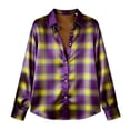 thumbnail image 4 of Aoiroe Basic Tees for Women,2026 Spring Fashion Dressy Casual Business Dressy Blouses Casual Loose Long Sleeve Office Work Tunic Tops Y2k Clothes Fall Clothes Dark Purple 5XL, 4 of 4
