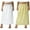 White+Yellow, variant on Satin Half Slip for Women Under Dresses Plus Size Solid Color Long Underskirt Lace Trim Elastic Waist Maxi Slip Skirt