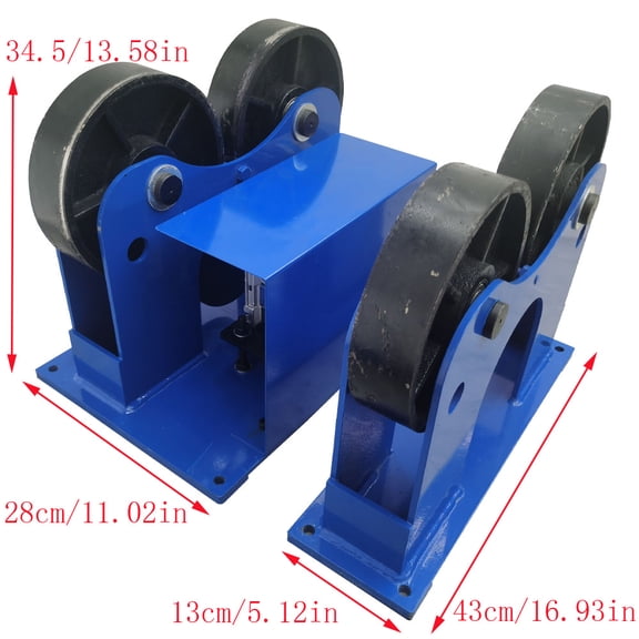 Techtongda Iron Wheel Welding Turning Roll Tank Turning Rolls Welding Support Positioner Roller Welder Rotator 2000LB Capacity