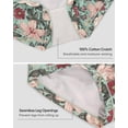 thumbnail image 4 of Women's Underwear Mid Waisted Panties Breathable Full Coverage Printed Comfortable ladies Floral 4 Pack, 4 of 5