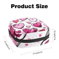 thumbnail image 2 of 1Pc Cute Period Bag Menstrual Cup Pouch, Large Storage Bag Sanitary Purse for Sanitary Napkin Pads, Graffiti with Pink Hearts Pads Organizer for Girls Women, 2 of 6