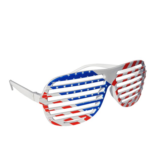 EE. UU. Bandera americana Persianas Diversión Novedad Fiesta de plástico Retro Disfraz Prop Rave Club Eyewear Disco kaili Sencillez