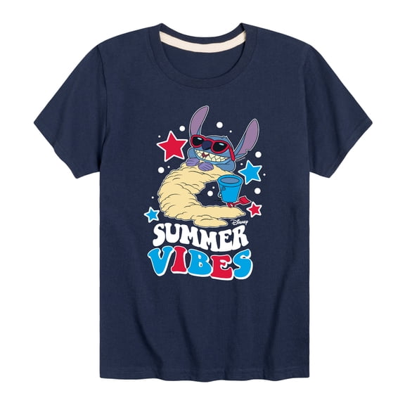 Lilo & Stitch - Summer Vibes - Youth Short Sleeve Graphic T-Shirt