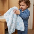 thumbnail image 5 of Unique Bargains Soft Absorbent Cotton Floral Print Washcloths Blue 6pk, 5 of 7