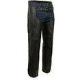 thumbnail image 2 of Event Biker EL1117BO Black Real Premium Leather Motorcycle Chaps for Men - Premium Leather Riding Chaps - 3X-Small, 2 of 4