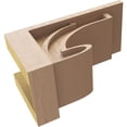 thumbnail image 6 of 6"W x 12"D x 6"H Wide Alma Rough Cedar Woodgrain TimberThane Corbel, Primed Tan, 6 of 6