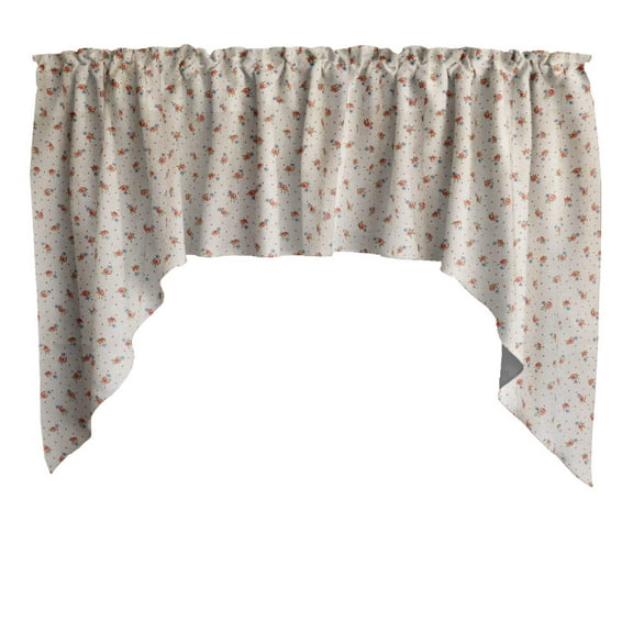 Swag Valance Cotton Floral Tiny Flower Dots Print 58" Wide / 36" Tall