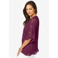thumbnail image 3 of Jessica London Women's Plus Size Crochet Cardigan, 3 of 4