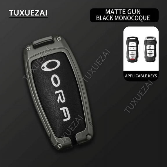 Zinc alloy Car Key Case Cover For Euler B 3/4 buttons key case Euler White Cat Keyring Holder Car Key Case Cover Fob Keychain Accessories