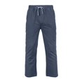 thumbnail image 4 of LWavelet Mens Striped Linen Pants Elastic Waist Drawstring Summer Casual Pants Navy XL, 4 of 8