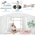 thumbnail image 4 of White Wrap Around Curtain Rods 72 to 144 Inch:Blackout Heavy Duty Adjustable Window Curtain Rod for Bedroom Kitchen,Modern Decorative Curved French Metal Single Drapery Rods Easy Install,White, 4 of 17