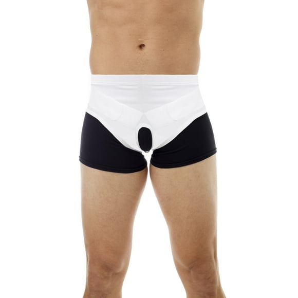 Underworks Unisex Inguinal Hernia Support Brace with Hot Cold Therapy Gel Pads White 3X