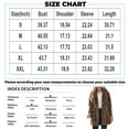 thumbnail image 3 of Stichou Womens Winter Warm Lapel Faux Fur With Inner Lining & Buttons Coats Brown L, 3 of 5