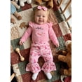 thumbnail image 5 of Cjfdfy Newborn Baby Girl Western Outfits,Letter Cowgirl Hat Embroidery Crew Neck Long Sleeve Romper Flare Pants Headband 3 Pieces Set,New Cowgirl In Town Letter Fall Winter Outfits, 5 of 9