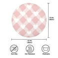 thumbnail image 4 of 15.4inch Round Placemats, DIY Printing Design, Suitable for Kitchen, Table Party Decoration Pink Gingham Pattern, 4 of 7