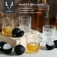 thumbnail image 5 of Viski Crystal Whiskey Glasses with Ice Sphere Molds Gift Set 9oz, 5 of 8