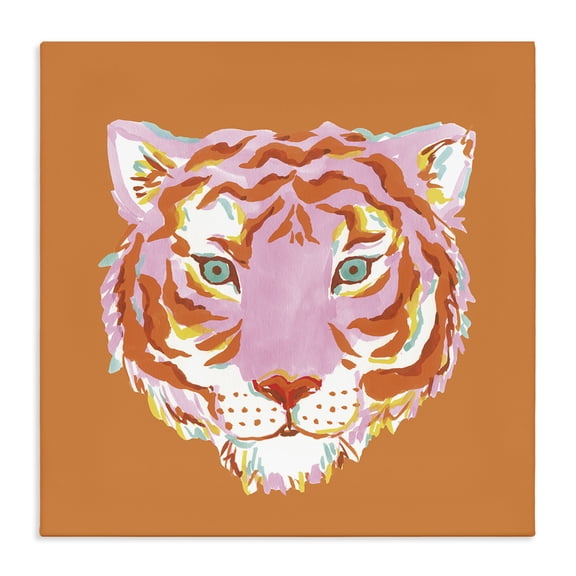 Stupell Industries Fun Bold Orange Tiger Canvas Wall Art, design by Karolina Sato