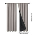 thumbnail image 3 of Polyester Pongee Rod-Pocket Light Blocking Curtains | 100% Blackout Thermal Insulated Soundproof Drapes | 200x100cm Khaki for Living Room & Bedroom | 1 Panel, 3 of 6