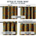 thumbnail image 3 of Vargottam 84 Inch Rod Pocket/Back Tab Cotton Curtains for Windows and Doors - Light Filtering Cotton - Light Filtering Drapes For Doors - Set of 2 Panels, 52"x84" - Floral Motif Print (Yellow), 3 of 8