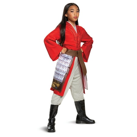 Disguise Disney Mulan Live Action Girls Deluxe Red Mulan Hero Dress Halloween