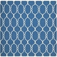 thumbnail image 2 of Safavieh Dhurries Ella Geometric Wool Area Rug, Dark Blue, 6' x 6' Square, 2 of 11