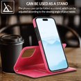thumbnail image 6 of Allytechgroup Wallet Stand Case for iPhone 16 Pro Max, RFID Blocking PU Learher Rugged with Credit Card Slot Slim Fit Shockproof Full Body Cover for Apple iPhone 16 Pro Max, Rose, 6 of 6