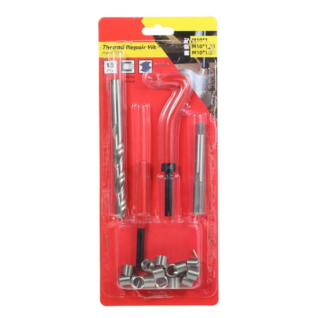 

Carevas 20Pcs Metric Thread Insert Kit M5 M6 M8 M12 M14 Helicoil Car Pro Coil Tool * 1