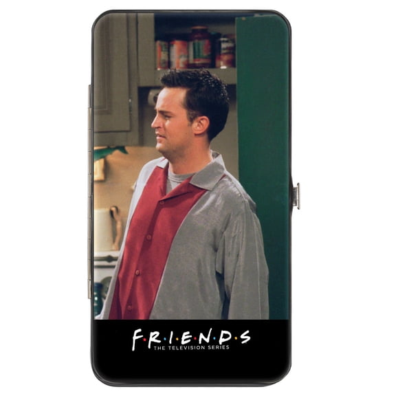 Friends Wallet, Hinged, Friends Monicas Turkey Head Chandler Vivid Pose, Vegan Leather