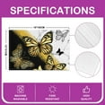 thumbnail image 3 of Manfei Gold Black Butterfly Place Mats Set of 4 for in Door Dinning, Aesthetic Marble Table Place Mats for in Door Dining, Wild Animal Table Mats for Dining Table, Stylish Room Decor, 3 of 4
