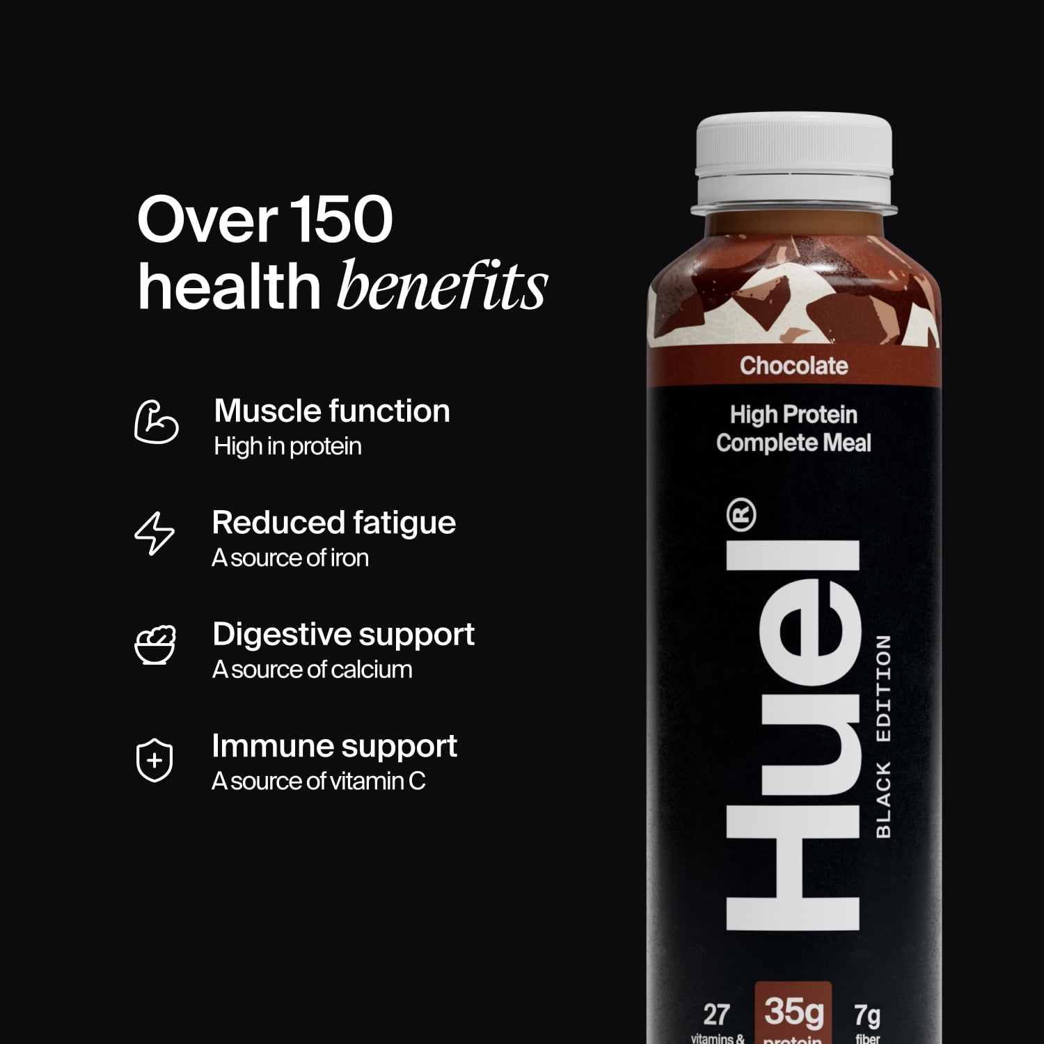 Huel Black Edition Chocolate Ready-to-Drink 35g Protein Meal Replacement